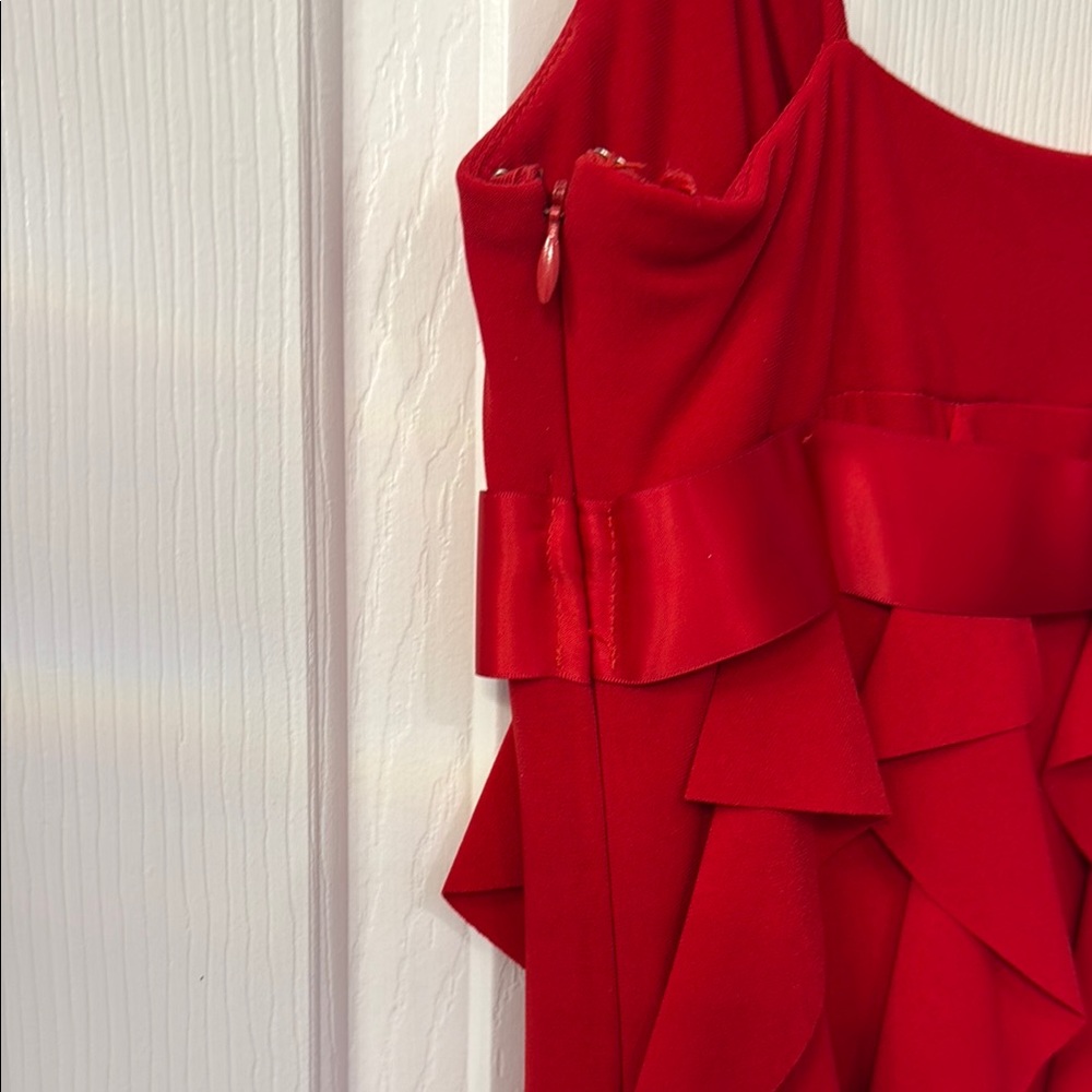 Cache Red Ruffle Mini Dress - Picture 7 of 7